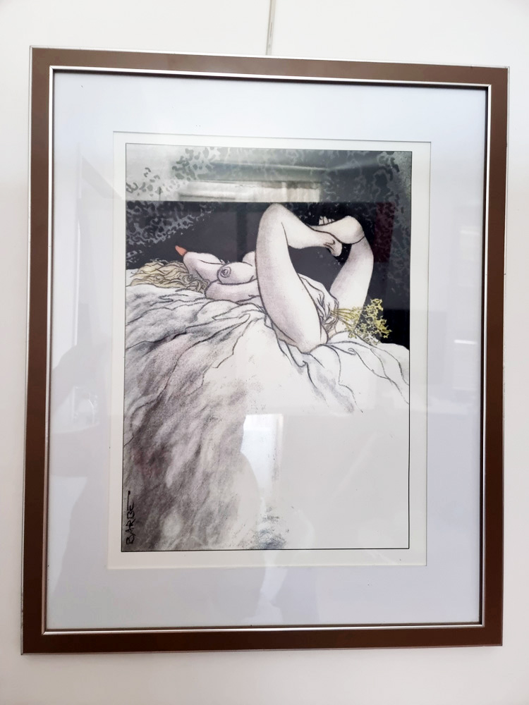 "CHARLOTTE " Tirage sur papier d'art 1984 d'après un dessin e BARBE André François (1936-2014) 40 x 30 cm – Image 2