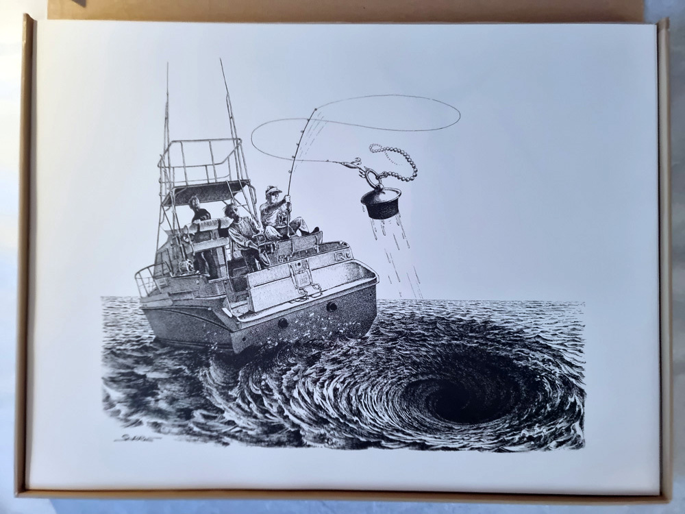 "PÊCHE" de Claude SERRE- Editions Glénat 1994 COFFRET ORIGINAL épreuve d'artiste signée tirage 400 exemplaires – Image 13