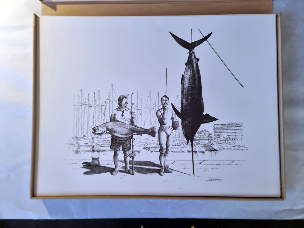 "PÊCHE" de Claude SERRE- Editions Glénat 1994 COFFRET ORIGINAL épreuve d'artiste signée tirage 400 exemplaires – Image 14