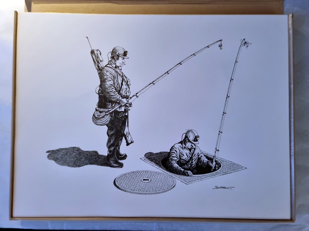 "PÊCHE" de Claude SERRE- Editions Glénat 1994 COFFRET ORIGINAL épreuve d'artiste signée tirage 400 exemplaires – Image 9