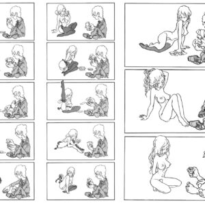 "STRIP POKER" Tirage sur papier d'art 1981 d'après un dessin e BARBE André François (1936-2014) 60 x 40 cm