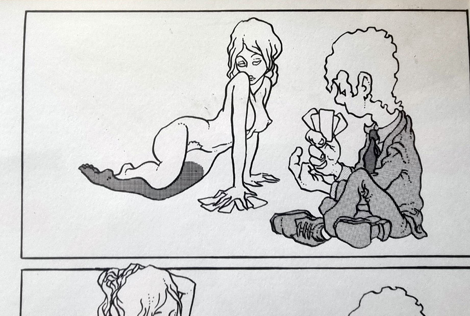 "STRIP POKER" Tirage sur papier d'art 1981 d'après un dessin e BARBE André François (1936-2014) 60 x 40 cm – Image 7