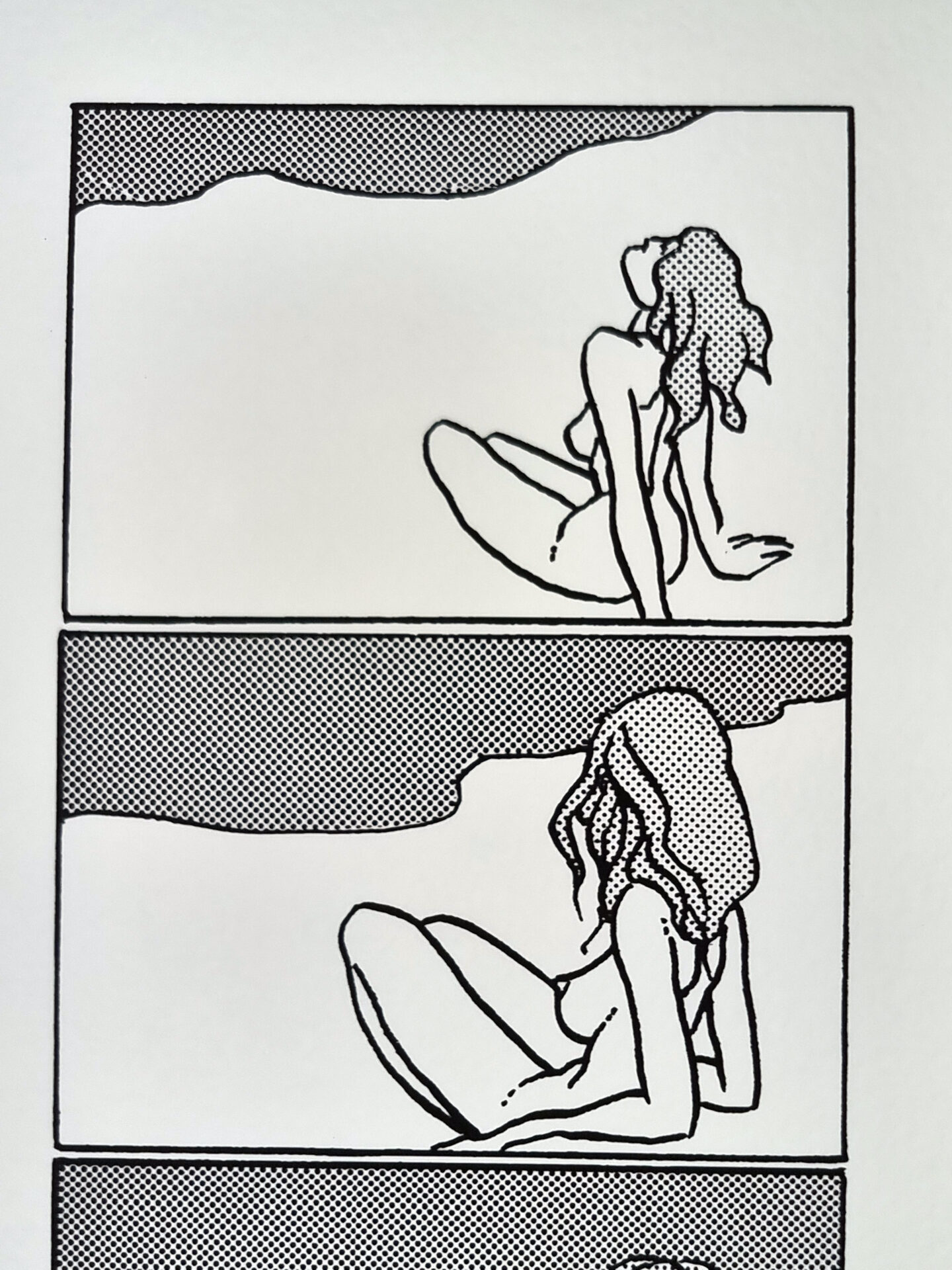 "vague érotique" Tirage sur papier d'art 1981 d'après un dessin e BARBE André François (1936-2014) 60 x 40 cm – Image 2