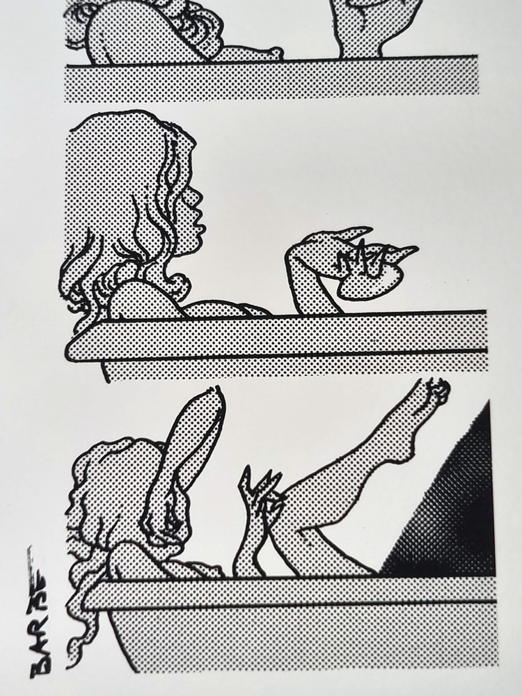 "pilule érotique" Tirage sur papier d'art 1981 d'après un dessin e BARBE André François (1936-2014) 60 x 40 cm – Image 22