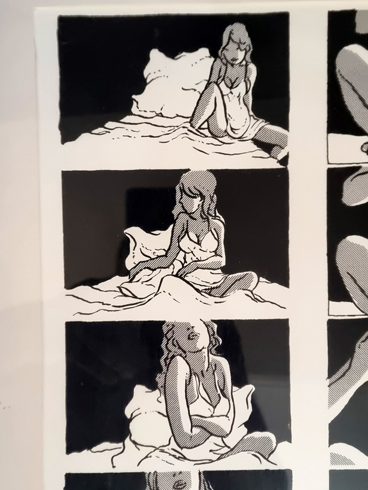 "STRIP rêve érotique" Tirage sur papier d'art 1981 d'après un dessin e BARBE André François (1936-2014) 60 x 40 cm – Image 3