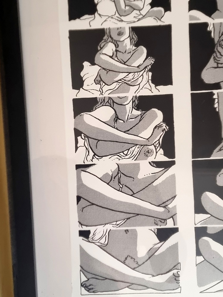"STRIP rêve érotique" Tirage sur papier d'art 1981 d'après un dessin e BARBE André François (1936-2014) 60 x 40 cm – Image 4