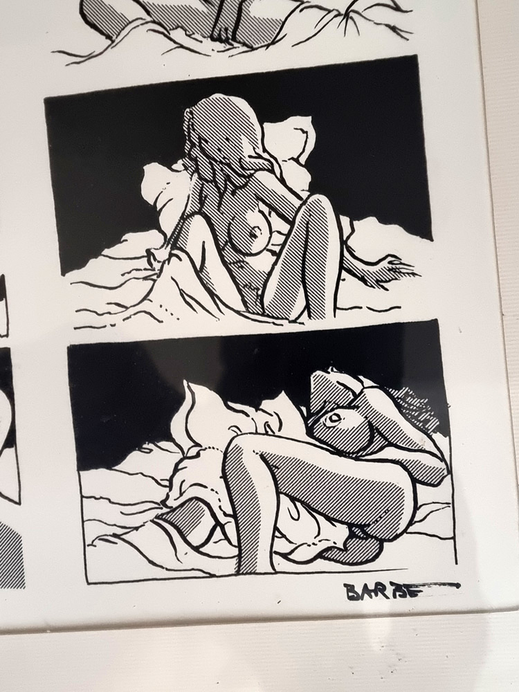 "STRIP rêve érotique" Tirage sur papier d'art 1981 d'après un dessin e BARBE André François (1936-2014) 60 x 40 cm – Image 9