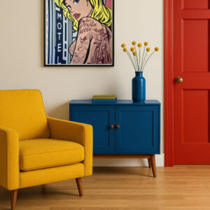 Tushikuni (1973) - XL INKED PIN-UP (Roy Lichtenstein vs Kuni) 60 x 80 cm signed