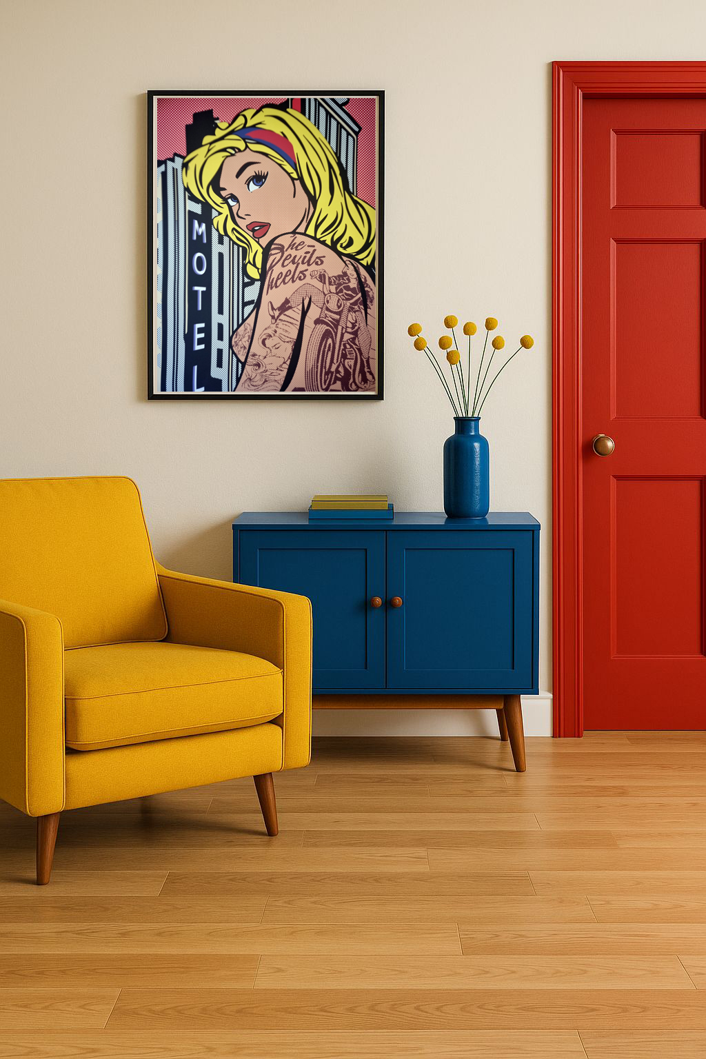 inked pin up roy lichtenstein vs Kuni by Tushikuni limted 10 ex signed XL edition 60 x 80 cm Real pigment ink on Art paper 2026 Detail 2