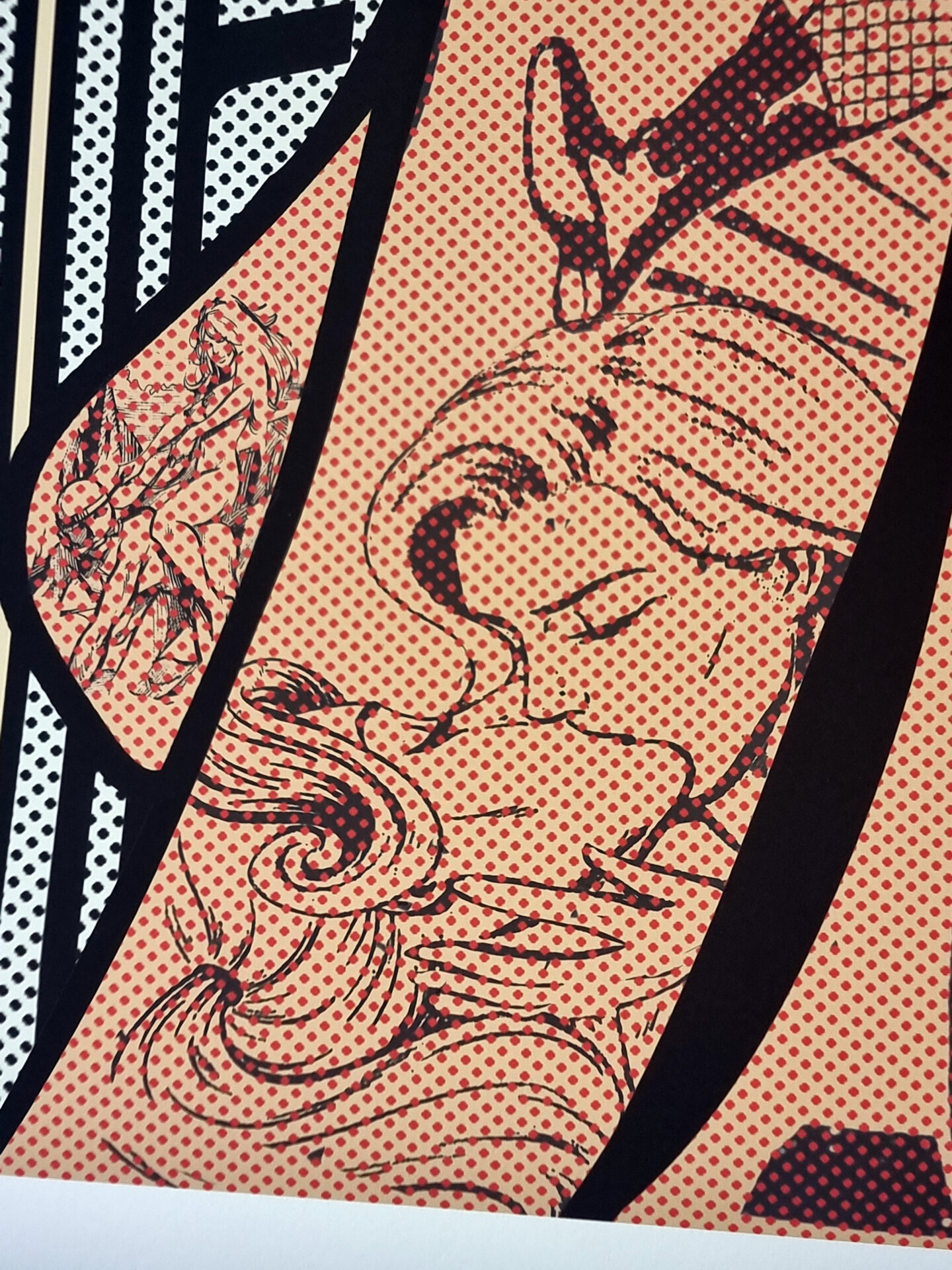 Tushikuni (1973) - XL INKED PIN-UP (Roy Lichtenstein vs Kuni) 60 x 80 cm signed – Image 8