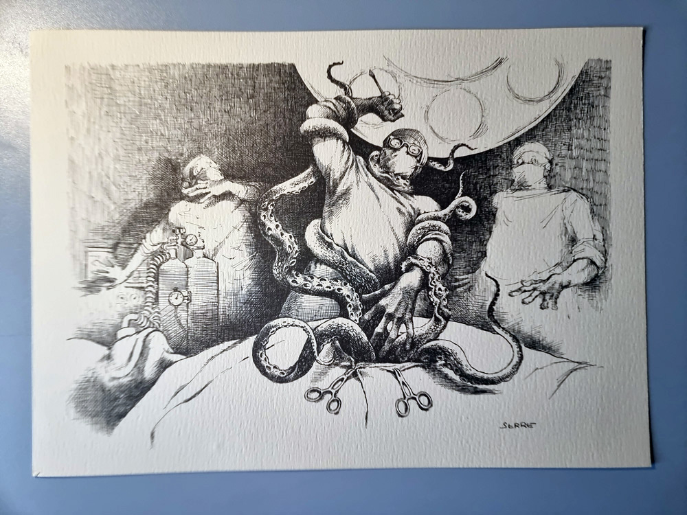 "BLOC OPERATOIRE PIEUVRE" - sérigraphie originale de Claude SERRE- venant d'un coffret original ED. GRESIVAUDAN 1972 – Image 2