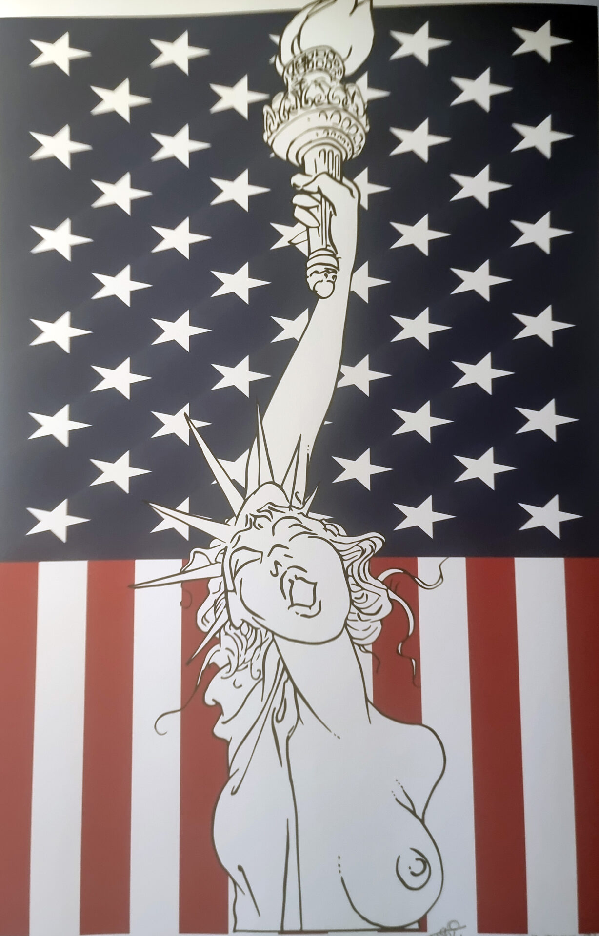 Libertine USA edition Tribute to André François Barbe by Tushikuni lilted 10 ex 2026 real pigment giclée on art paper 61 x 42 cm detail 1