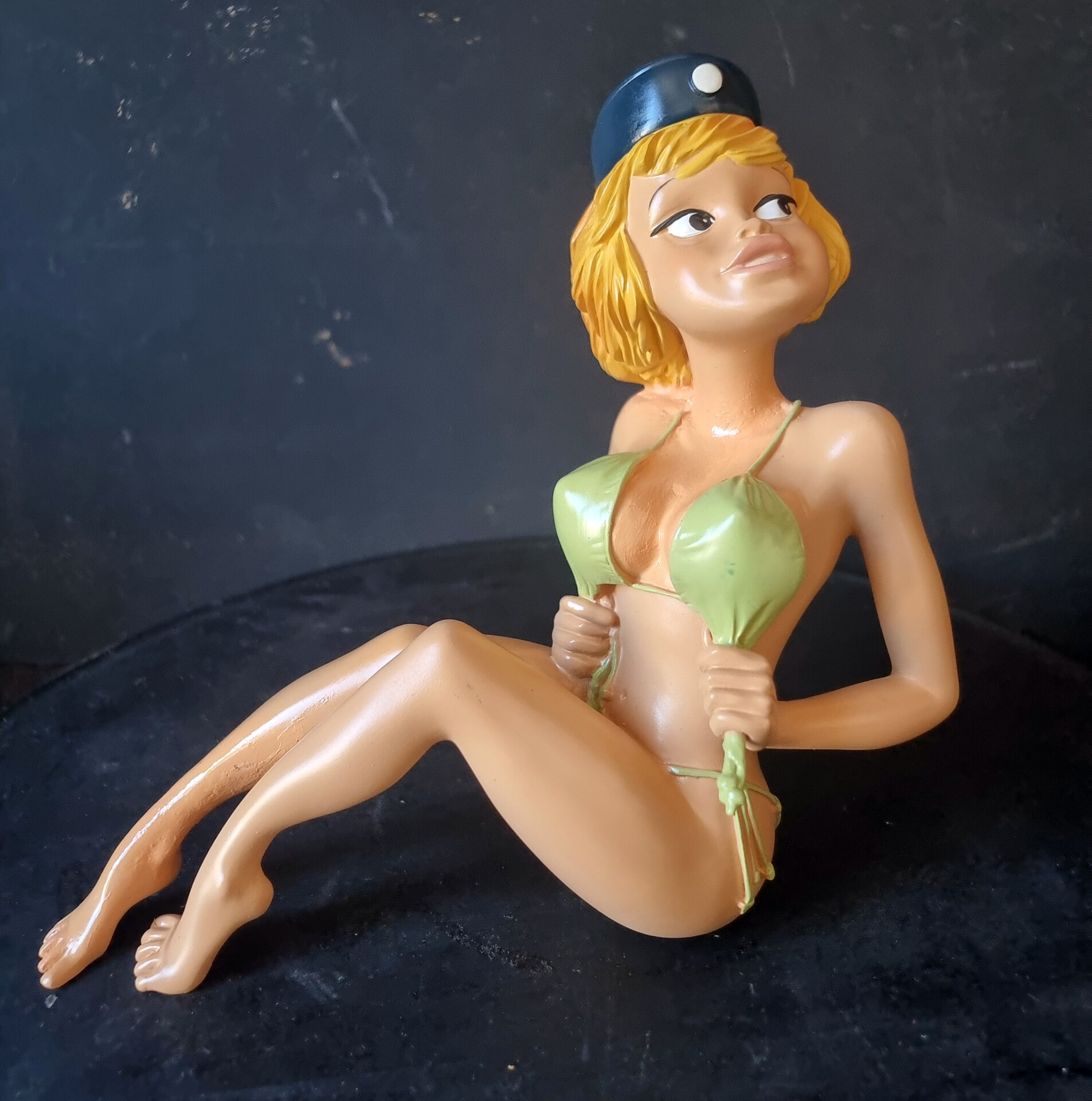 LEBLON DELIENNE Figurine restaurée d'après Walthéry "Natacha - En maillot de bain" année 1999 tirage 500 exemplaires avec boite et certificat – Image 5