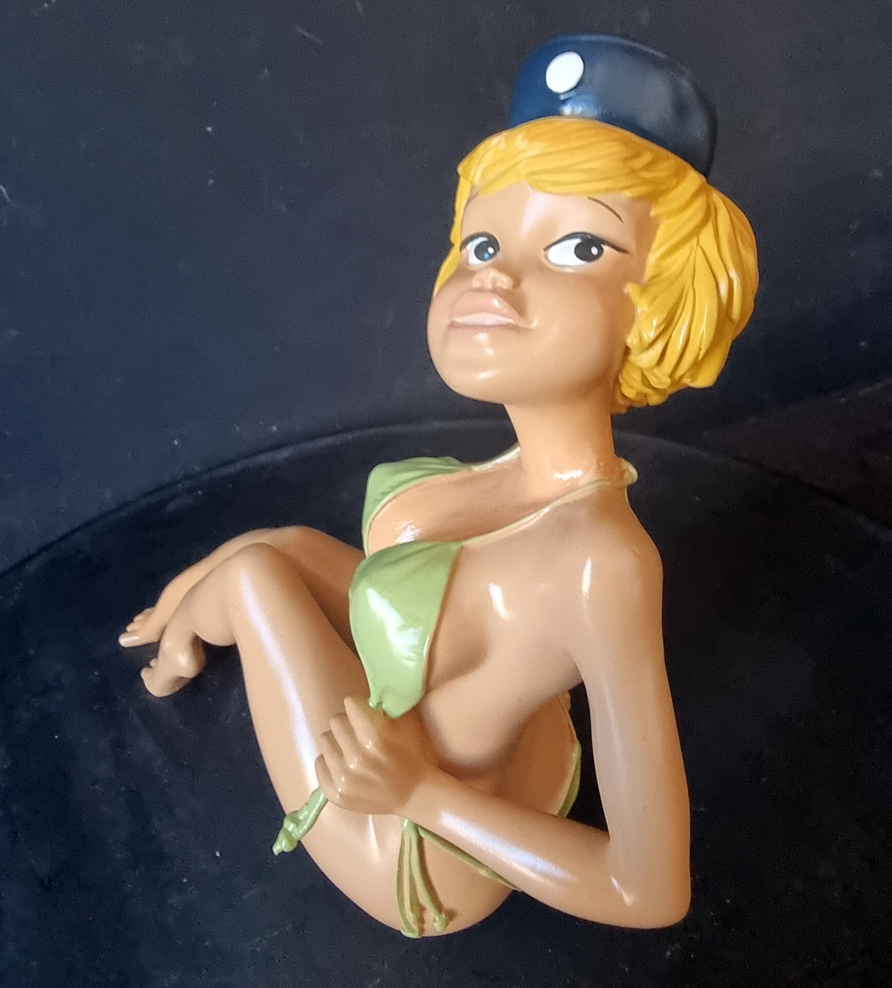LEBLON DELIENNE Figurine restaurée d'après Walthéry "Natacha - En maillot de bain" année 1999 tirage 500 exemplaires avec boite et certificat – Image 9