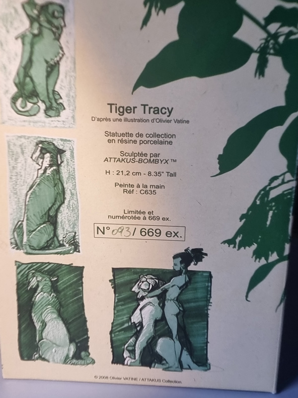 TIGER TRACY " Jungle queen" - statuette résine ATTAKUS / d'après Olivier Vatine année 2008 avec boite parfait état – Image 3