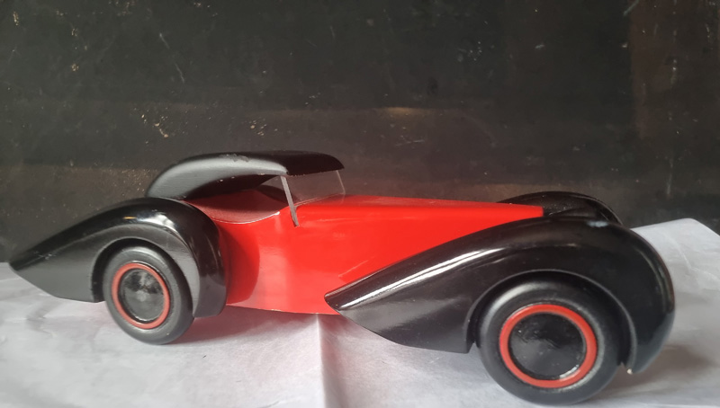 Michel Aroutcheff pour Vilac – BUGATTI - Rouge laquée - très bon état circa1980 – Image 4