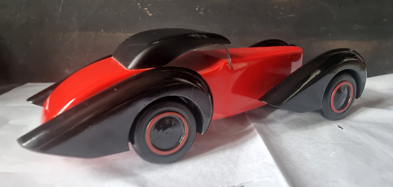 Michel Aroutcheff pour Vilac – BUGATTI - Rouge laquée - très bon état circa1980 – Image 6