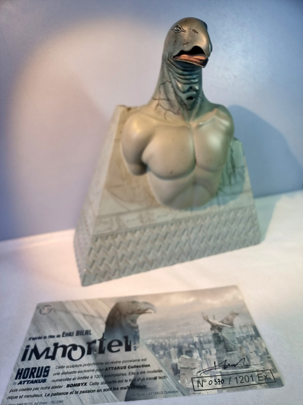 HORUS FIGURINE ATTAKUS IMMORTEL ENKI BILAL avec boite et certificat detail 2