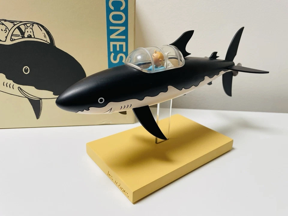 Figurine Tintin icones Moulinsart - le sous marin requin - "le trésor de Rackham le rouge" ref 46402 - 2023 -- neuf avec boite et certificat